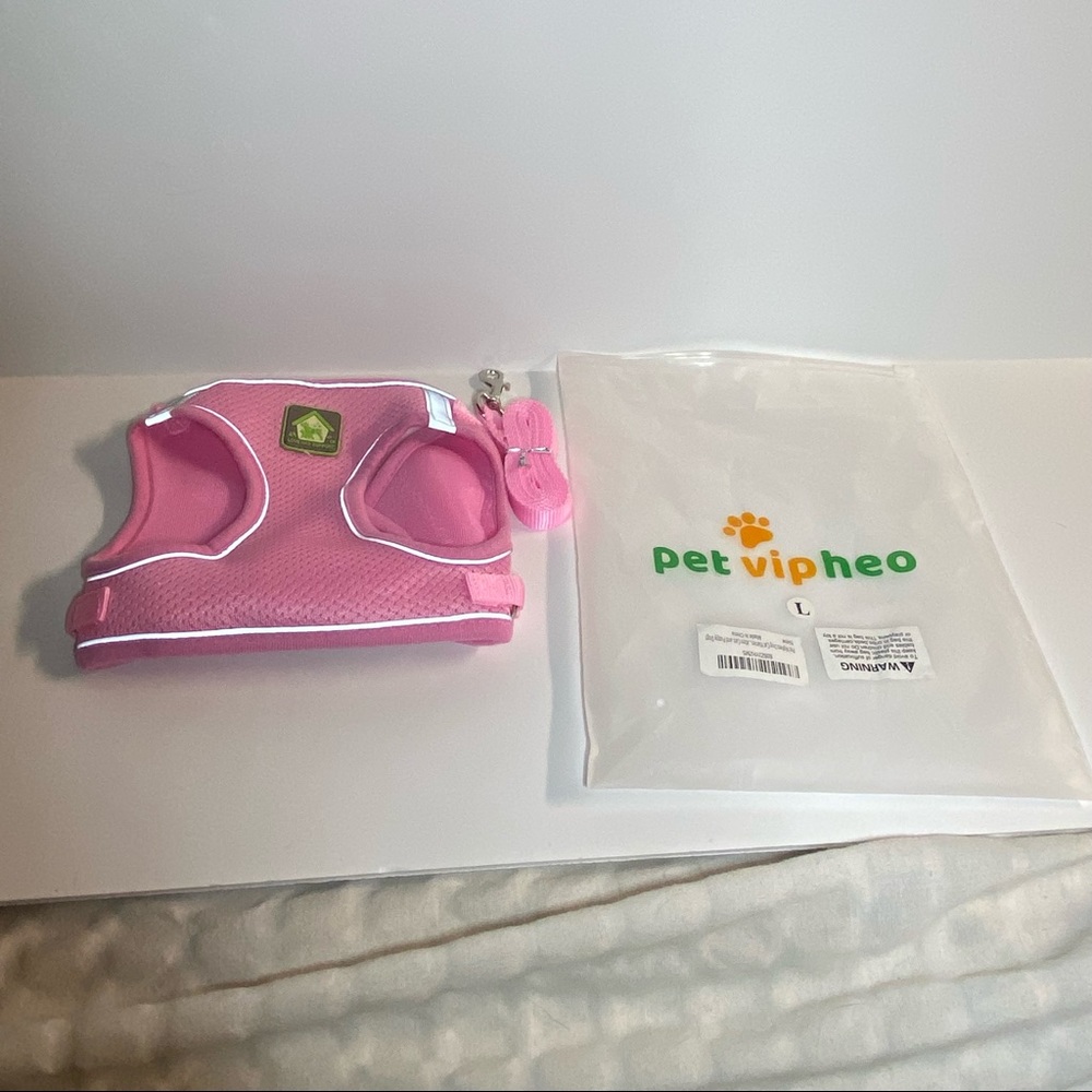 Pink Cat Harness With Leash